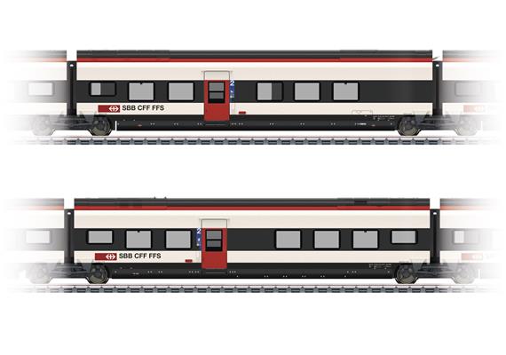 TRIX 23282 Ergänzungswagen-Set 2 zum SBB RABe 501 Giruno, DC 2L - H0 (1:87)
