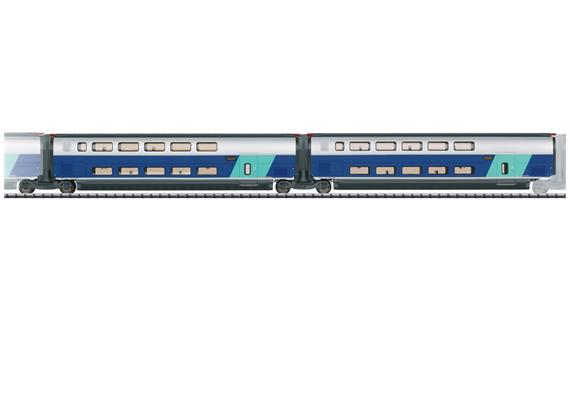 TRIX 23488 Ergänzungswagen-Set 2 zum TGV Euroduplex, DC, 2L - H0 (1:87)