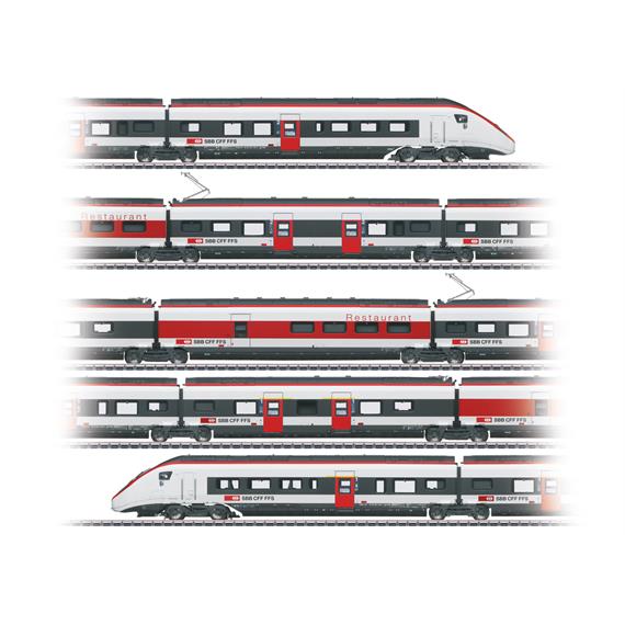 TRIX 25810 SBB Triebzug RABe 501 Giruno 5-teilig, DC 2L, DCC/MM/mfx mit Sound - H0 (1:87)