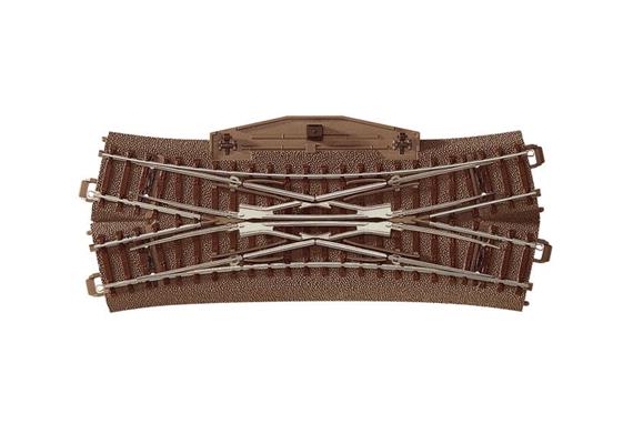 Trix 62624 Doppelte Kreuzungsweiche Länge 188,3 mm / Kreuzungswinkel = Bogen 24,3° - H0