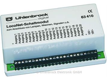 Uhlenbrock 63410 LN-Schaltmodul für Lampen, Weichen und Signale