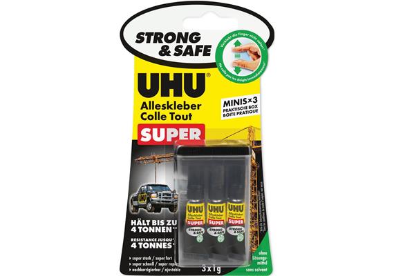 UHU 34420 Alleskleber Super Strong & Safe Minis (3)