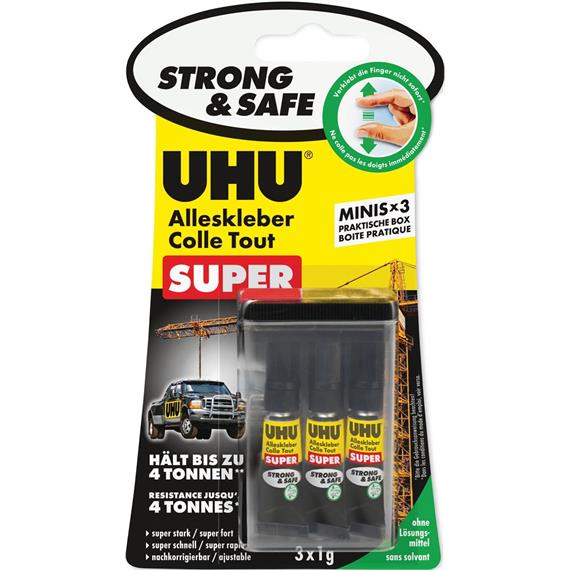 UHU 34420 Alleskleber Super Strong & Safe Minis (3)