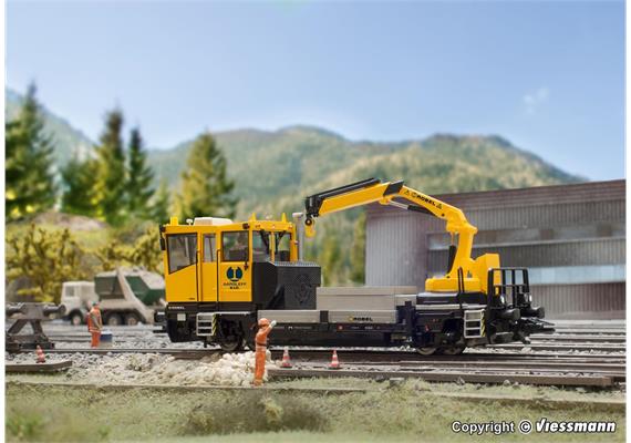 Viessmann 2629 ROBEL Gleiskraftwagen 54.22 Aarsleff mit motorisch bewegtem Kran DC, H0 | Bild 2