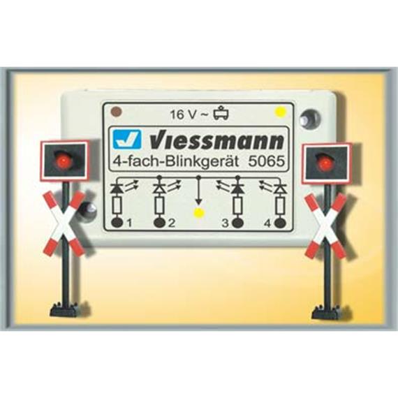 Viessmann 5060 Andreaskreuze 2 Stk. mit Blinkelektronik - H0 (1:87)