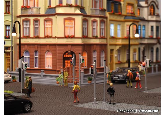 Viessmann 5095 Verkehrsampel mit Fussgängerampel und LEDs, 2 Stück - H0 (1:87) | Bild 2