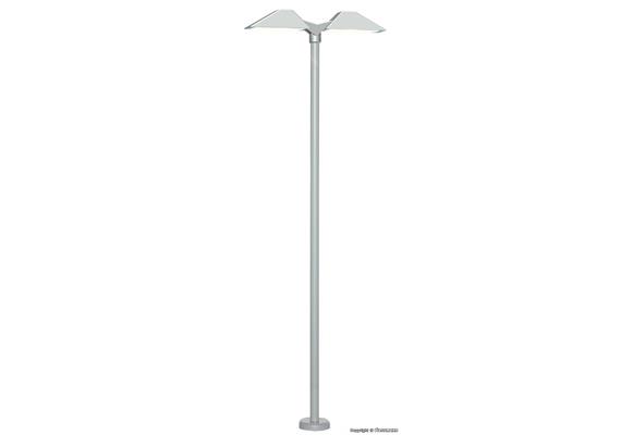 Viessmann 6084 Moderne Bahnsteigleuchte doppelt, 2 LEDs weiss - H0 (1:87)