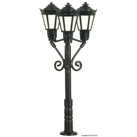 Viessmann 6477 Parklaterne dreiflammig, schwarz, 3 LEDs warmweiß - N (1:160)