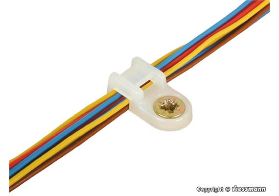 Viessmann 6846 Kabelbriden mit Schrauben, 100 Stück