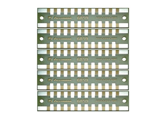Viessmann 6859 Löt-Verteilerleisten 2-polig, 5 Stück