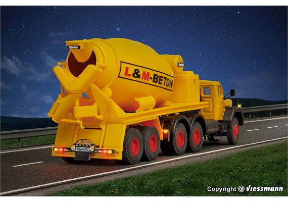 Viessmann 8013 MAGIRUS DEUTZ 3-achs Eckhauber mit Betonmischauflieger - H0 (1:87) | Bild 5
