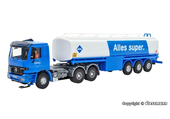 Viessmann 8033 MB ACTROS 3-achs Zugmaschine mit ARAL Tankauflieger - H0 (1:87) | Bild 1