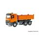 Viessmann 8041 MB ACTROS 3-achs Muldenkipper mit Rundumleuchten, kommunalorange - H0