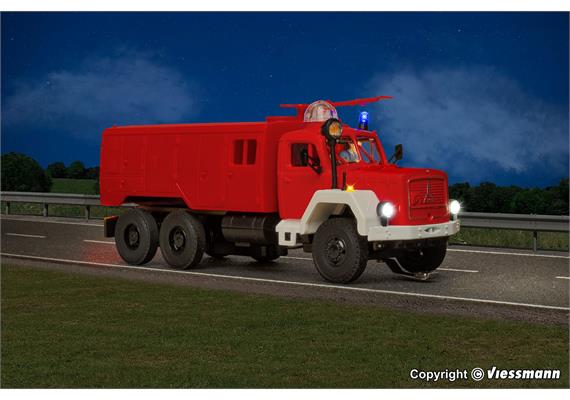 Viessmann 8055 Feuerwehr MAGIRUS JUPITER FlKfz 3800/400 3-achs mit Rundumleuchte - H0 | Bild 4