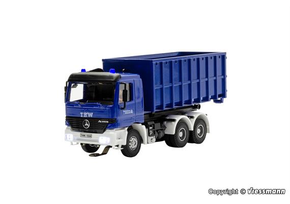 Viessmann 8070 THW MB ACTROS 3-achs mit Abrollcontainer und Rundumleuchten | Bild 1