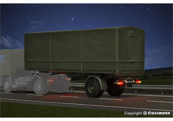 Viessmann 8221 1-achs Planensattelauflieger, Militär, Funktionsmodell - H0 (1:87) | Bild 4