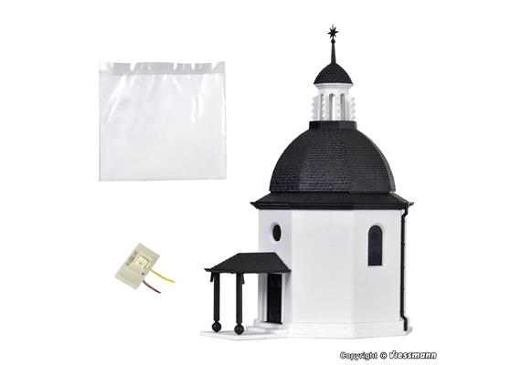 Vollmer 42412 Stille-Nacht-Gedächtniskapelle mit LED- Beleuchtung und Kunstschnee - H0 | Bild 3