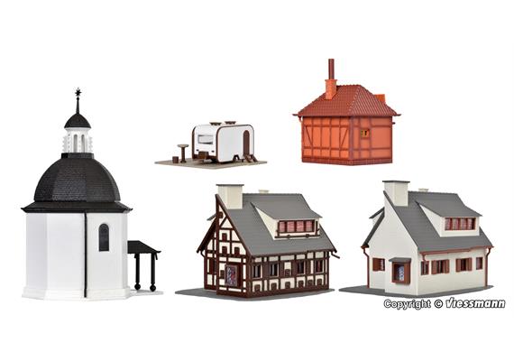 Vollmer 42413 Weihnachtsdorf mit LED-Beleuchtung, Funktionsbausatz - H0 (1:87) | Bild 4