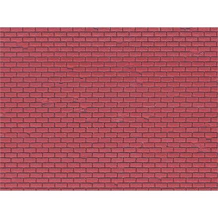 Vollmer 46033 Mauerplatte Klinker aus Kunststoff, 21,8 x 11,9 cm, 10 Stück - H0 (1:87)