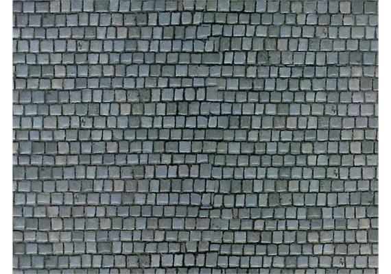 Vollmer 46041 Mauerplatte Pflasterstein aus Karton, 25 x 12,5 cm