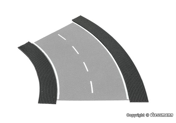 Vollmer 48239 Seitenstreifen Kopfsteinpflaster für Straßenplatte, 2 Stück - H0 (1:87) | Bild 3