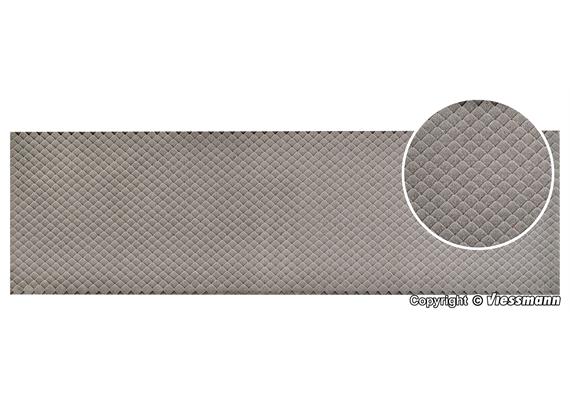 Vollmer 48732 0 Dachplatte Schiefer in Wabendeckung aus Steinkunst, L 54 x B 16,3 cm