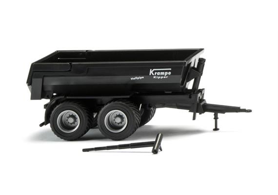 Wiking 038819 Krampe Halfpipe Muldenkipper - schwarz - H0 (1:87)