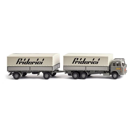 Wiking 047502 Pritschenhängerzug (Hanomag Henschel) "Friderici" - H0 (1:87)