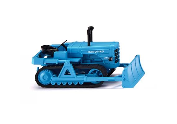 Wiking 084436 Hanomag K55 Raupenschlepper mit Räumschild - hellblau - H0 1:87