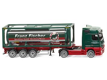 Wiking 53603 Tankcontainersattelzug MB Actros Spedition "Franz Fischer" HO