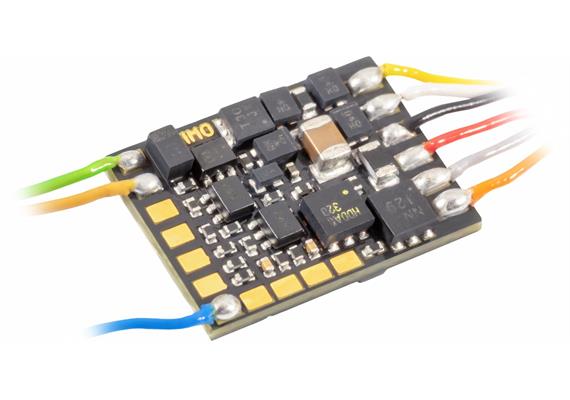 ZIMO MN170F Miniatur-Decoder Litzen und 6pol. Stecker, 0,7A, 2 Funktionsausgänge, N-H0m | Bild 1