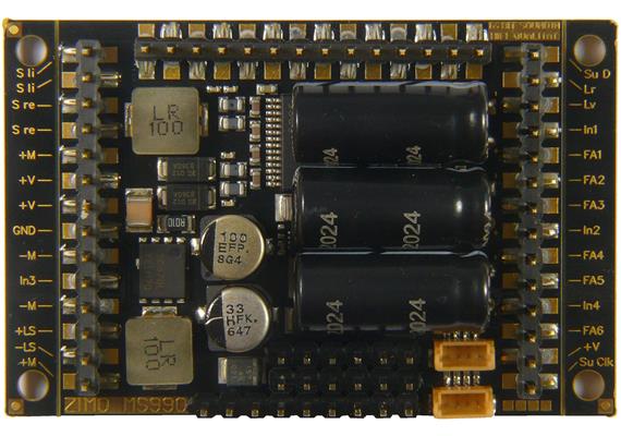 ZIMO MS990L Grossbahndecoder 6A (mfx), 6A, Stiftleiste, 15 Fu-Ausgänge, 3 x Niederspannung | Bild 2