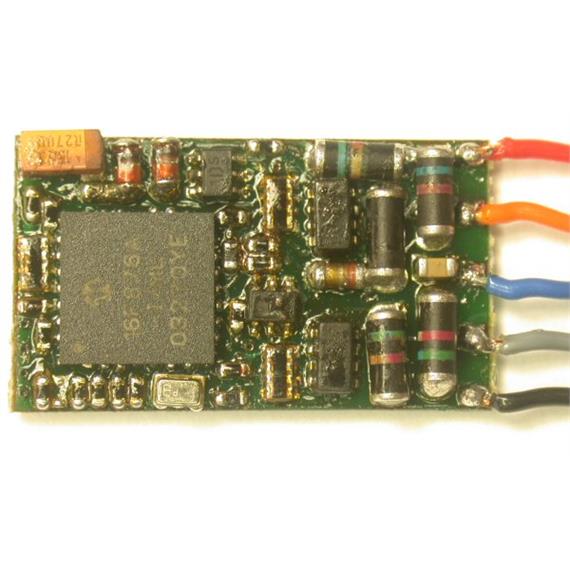 Zimo MX82V Magnetartikel Decoder für 2 Weichen oder 4 Lampen, 4 Servos