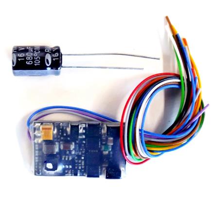 ZIMO MX635V H0-Decoder 1,8A, 10 FU-Ausgänge, mit Niederspannung 1,5V, 25x15x4,7mm