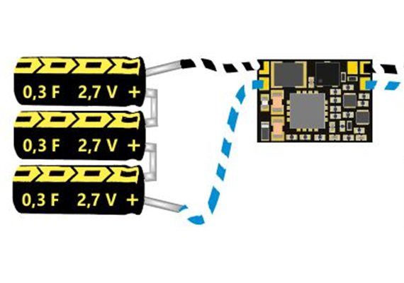 ZIMO STACO1 StayAlive-Controller N/TT ohne dir. Energiesp.Anschluss inkl. 3 Mini-GoldCaps | Bild 1