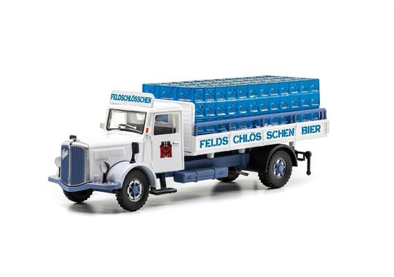 ACE 002369 Saurer S4C Pritsche Feldschlösschen - H0 (1:87) | Bild 1