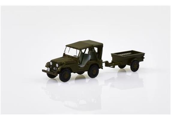 ACE Arwico Collection Edition 005102 Armee-Jeep Willys M38A1 mit Anhänger HO | Bild 2