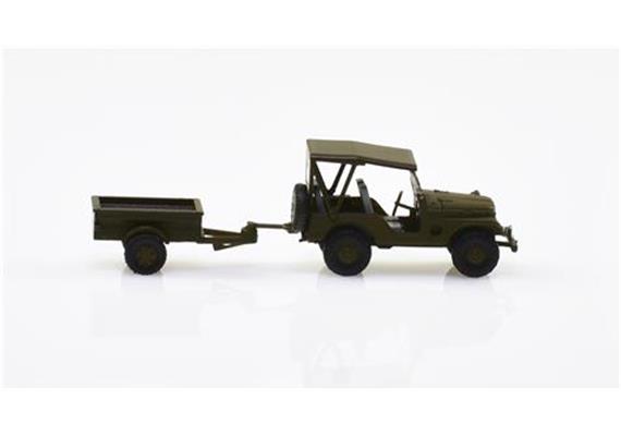 ACE Arwico Collection Edition 005102 Armee-Jeep Willys M38A1 mit Anhänger HO | Bild 5