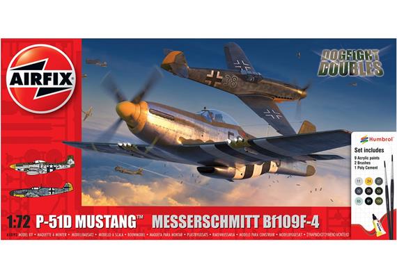 Airfix A50193 P-51D Mustang vs Bf109F-4 Dogfight Double - Massstab 1:72