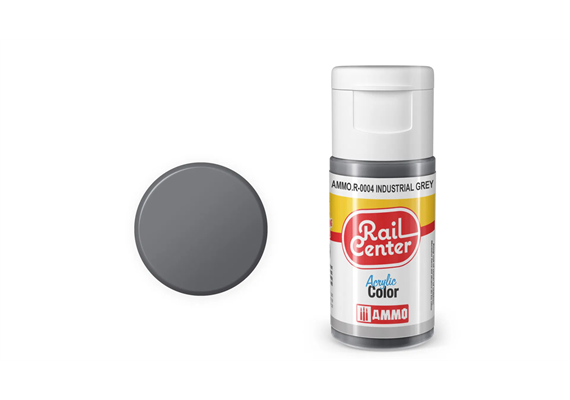 AMMO R-0004 Rail Center Industriegrau, matt, Acrylfarbe, 20 ml
