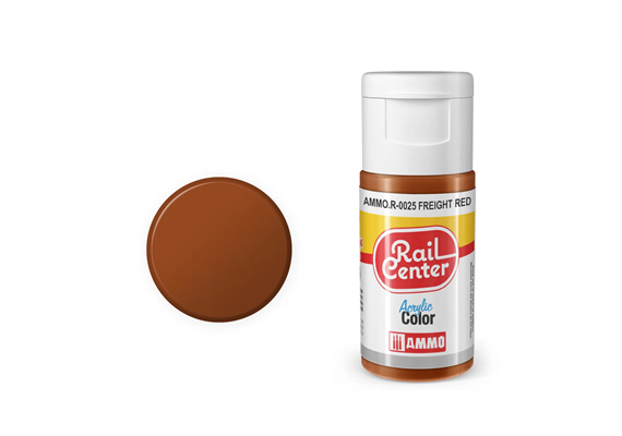 AMMO R-0025 Rail Center Fracht-Rot, matt, Acrylfarbe, 20 ml