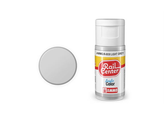 AMMO R-0030 Rail Center Hellgrau, matt, Acrylfarbe, 20 ml