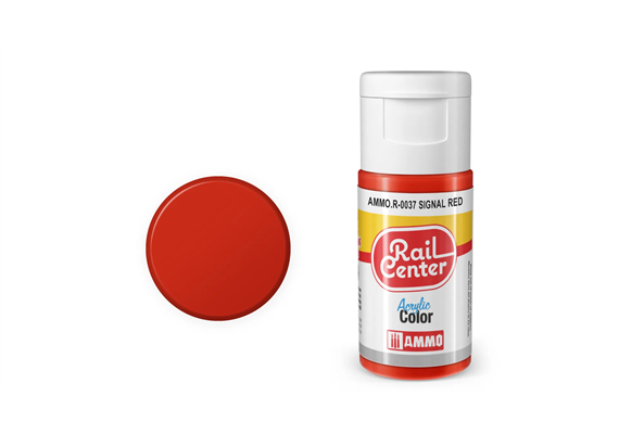 AMMO R-0037 Rail Center Signalrot, matt, Acrylfarbe, 20 ml