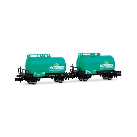 Arnold HN6748 CH-WASCO 2 Kesselwagen 2-achsig MOTOREX türkisfarbene Farbgebung, Ep. VI - N