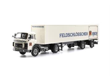 ATC 005526 Saurer D330B Frontlenker Sattelzug Feldschlösschen Bier, Massstab 1:43