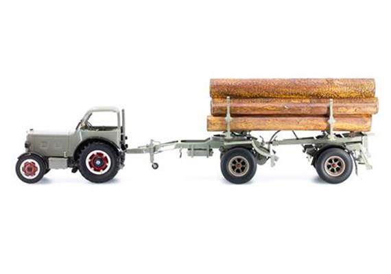 ATC Autocult 003018 Hürlimann Industrietraktor D-500 Set mit Anhänger - Massstab 1:32 | Bild 3