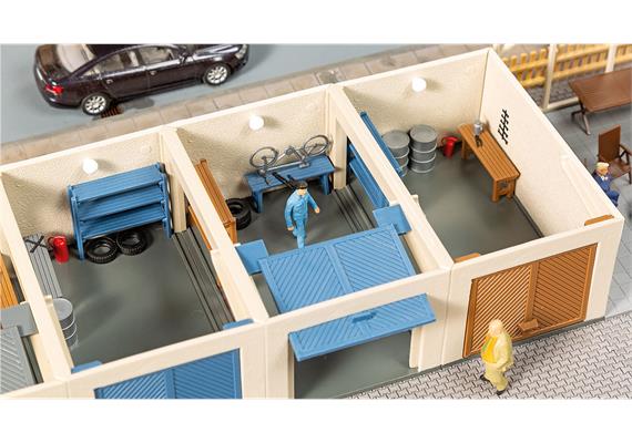 Auhagen 11484 Garagen mit Zubehör - H0 (1:87) | Bild 4