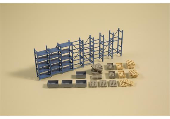 Auhagen 41660 Schwerlastregal und Paletten H0 | Bild 4