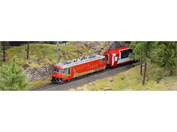 Bemo 1459 161 RhB Ge 4/4 III 651 "Glacier on Tour", AC 3L, digital mit Sound - H0