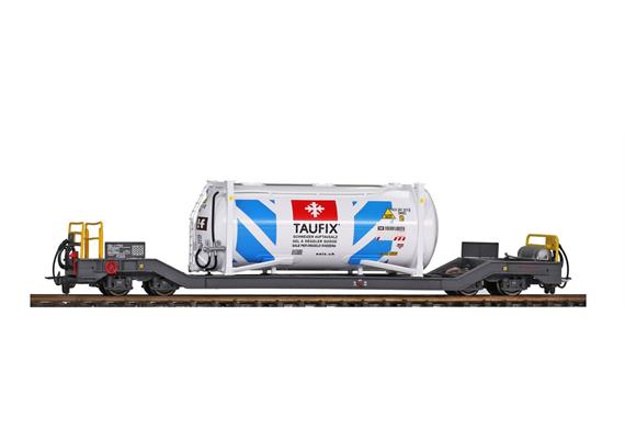 Bemo 2289 149 RhB Sb-v 7729 Tragwagen mit Streusalz-Container "Taufix" - H0m (1:87)